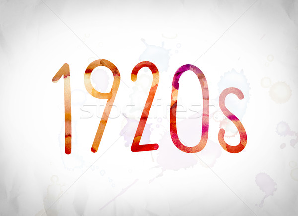 1920s Concept Watercolor Word Art Stock photo © enterlinedesign