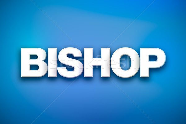 Stock photo: Bishop Theme Word Art on Colorful Background