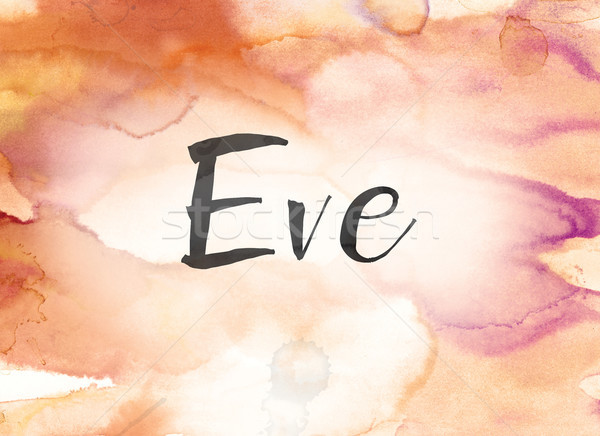 Eve Concept Watercolor and Ink Painting Stock photo © enterlinedesign