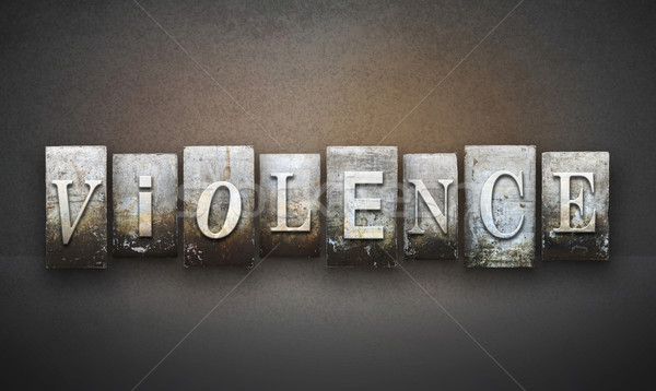 Violence mot écrit vintage type [[stock_photo]] © enterlinedesign