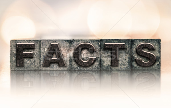 Facts Concept Vintage Letterpress Type Stock photo © enterlinedesign