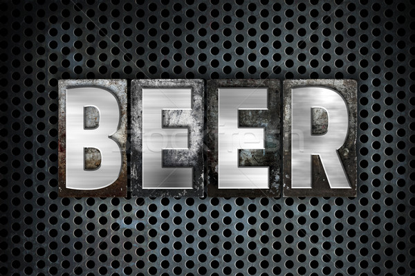 Beer Concept Metal Letterpress Type Stock photo © enterlinedesign