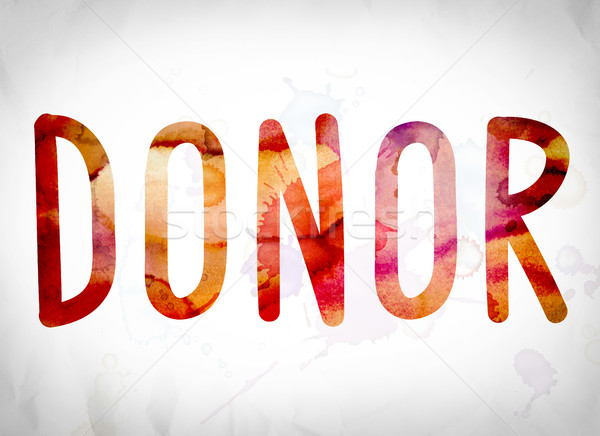 Stock photo: Donor Concept Watercolor Word Art