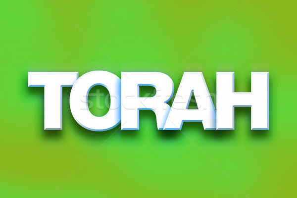 Torah Concept Colorful Word Art Stock photo © enterlinedesign