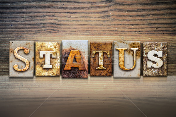 Status Concept Letterpress Theme Stock photo © enterlinedesign