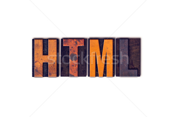 Html aislado tipo palabra escrito Foto stock © enterlinedesign