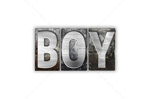 Boy Concept Isolated Metal Letterpress Type Stock photo © enterlinedesign