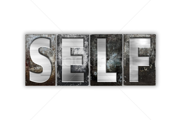 Self Concept Isolated Metal Letterpress Type Stock photo © enterlinedesign
