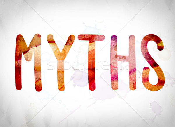 Myths Concept Watercolor Word Art Stock photo © enterlinedesign