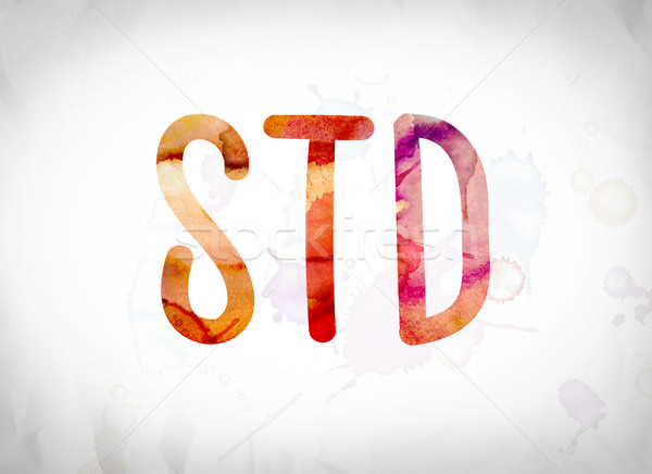 STD Concept Watercolor Word Art Stock photo © enterlinedesign