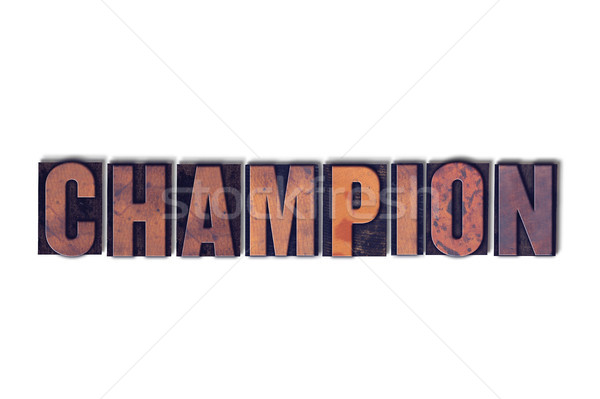 Champion isolé mot écrit vintage [[stock_photo]] © enterlinedesign