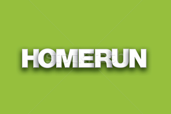 Homerun Theme Word Art on Colorful Background Stock photo © enterlinedesign