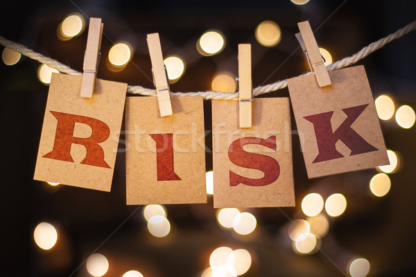 Risk Concept Clipped Cards and Lights Stock photo © enterlinedesign
