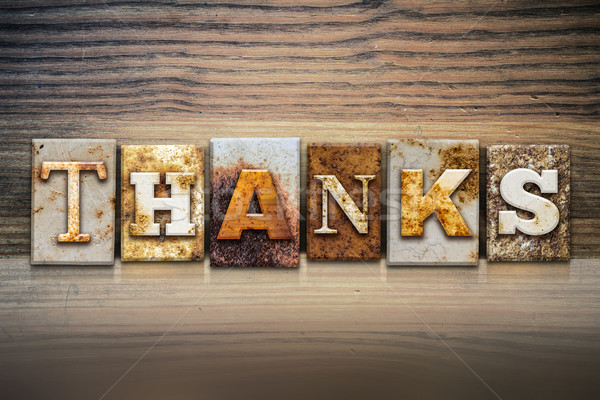 Thanks Concept Letterpress Theme Stock photo © enterlinedesign