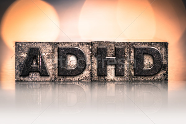 ADHD Concept Vintage Letterpress Type Stock photo © enterlinedesign