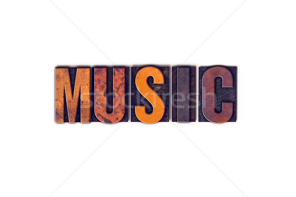 Music Concept Isolated Letterpress Type Stock photo © enterlinedesign