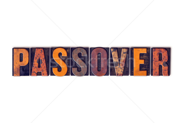 Passover Concept Isolated Letterpress Type Stock photo © enterlinedesign
