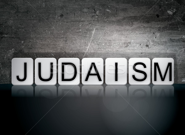 Jodendom betegelde brieven woord geschreven witte Stockfoto © enterlinedesign