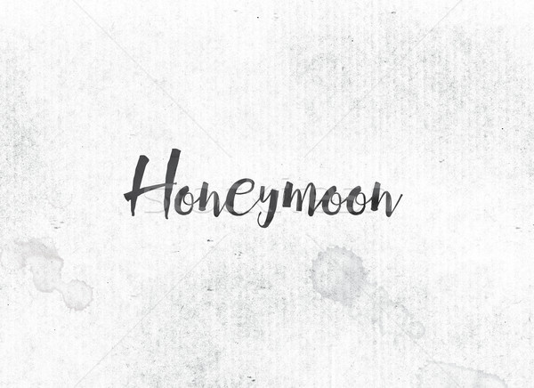 Honeymoon Concept Painted Ink Word and Theme Stock photo © enterlinedesign