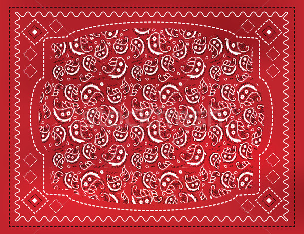 Red Paisley Handkerchief Stock photo © enterlinedesign
