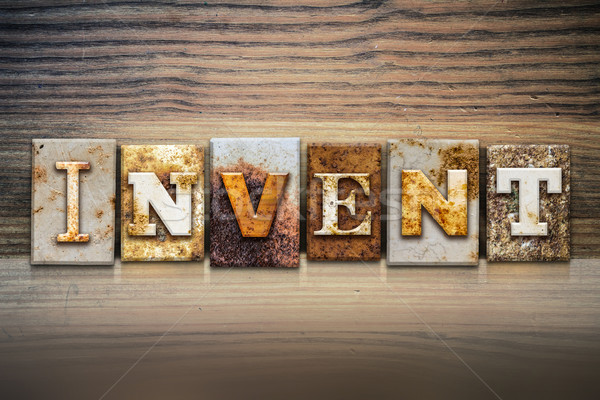 Invent Concept Letterpress Theme Stock photo © enterlinedesign