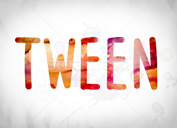 Tween Concept Watercolor Word Art Stock photo © enterlinedesign