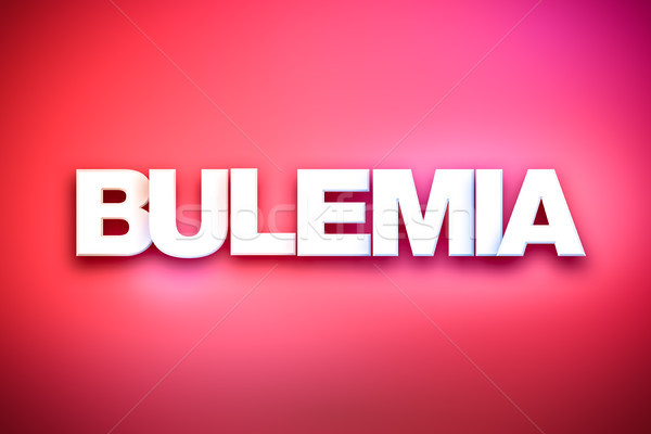 Bulemia Theme Word Art on Colorful Background Stock photo © enterlinedesign