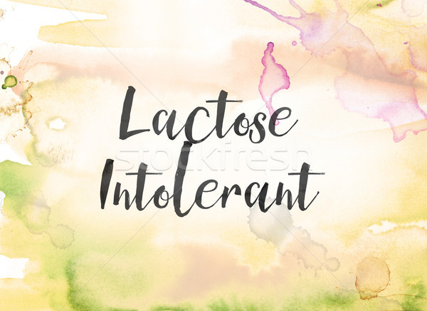 Lactose Intolerant Concept Watercolor and Ink Painting Stock photo © enterlinedesign