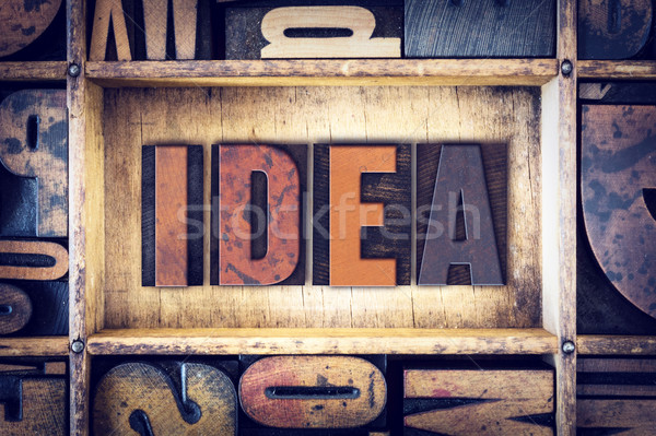 Stock photo: Idea Concept Letterpress Type