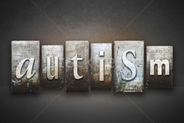 Autizmus magasnyomás szó írott klasszikus Stock fotó © enterlinedesign