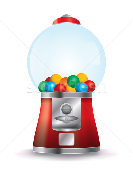 Bubble Gum Machine Illustration Stock photo © enterlinedesign