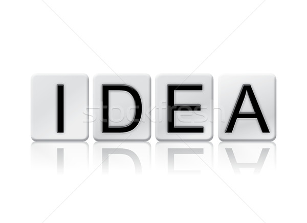 Idea Isolated Tiled Letters Concept and Theme Stock photo © enterlinedesign