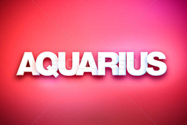 Aquarius Theme Word Art on Colorful Background Stock photo © enterlinedesign