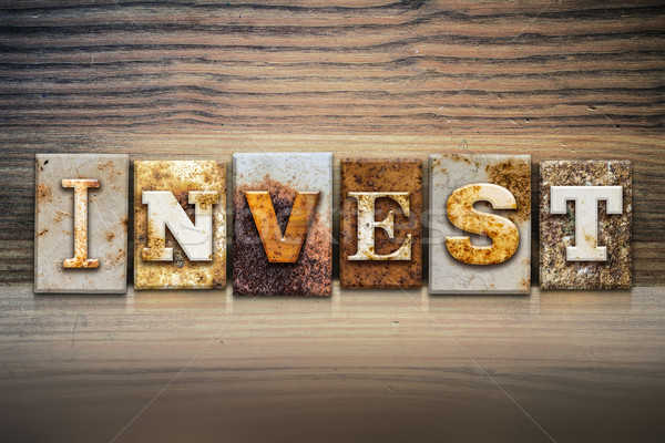 Invest Concept Letterpress Theme Stock photo © enterlinedesign