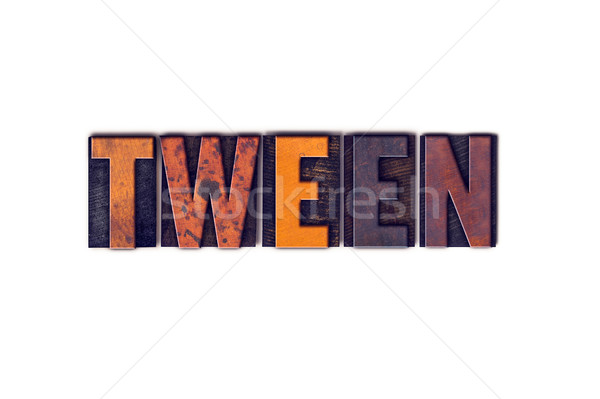 Tween Concept Isolated Letterpress Type Stock photo © enterlinedesign