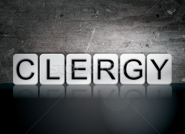 Stock photo: Clergy Tiled Letters Concept and Theme