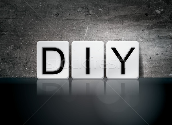 Stock photo: DIY Tiled Letters Concept and Theme