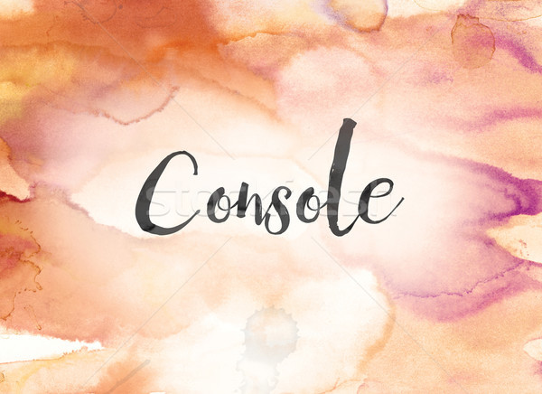Console Concept Watercolor and Ink Painting Stock photo © enterlinedesign