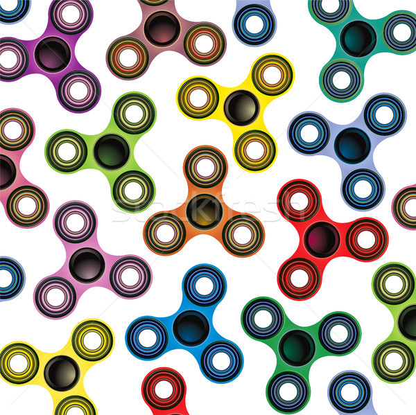 Fidget Spinner Focus Toy Colorful Background Illustration Stock photo © enterlinedesign