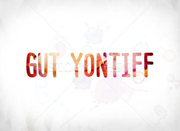 Gut Yontiff Concept Painted Watercolor Word Art Stock photo © enterlinedesign