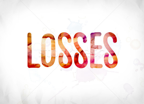 Losses Concept Painted Watercolor Word Art Stock photo © enterlinedesign