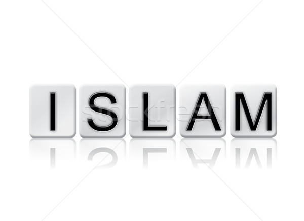 Islam isoliert gefliesten Briefe Wort geschrieben Stock foto © enterlinedesign