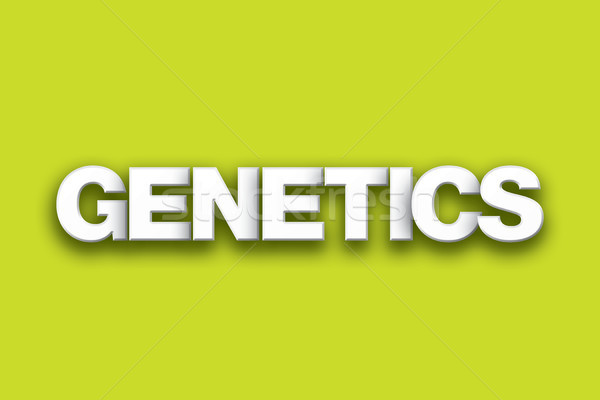 Genetik kelime sanat renkli yazılı beyaz Stok fotoğraf © enterlinedesign