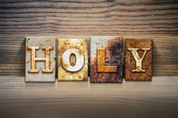 Holy Concept Letterpress Theme Stock photo © enterlinedesign