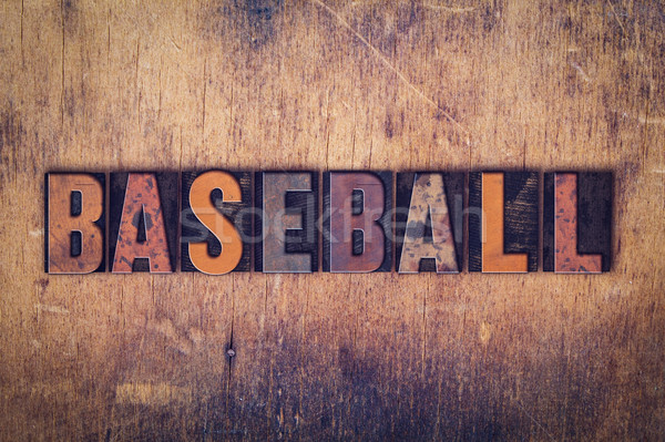 Stock photo: Baseball Concept Wooden Letterpress Type