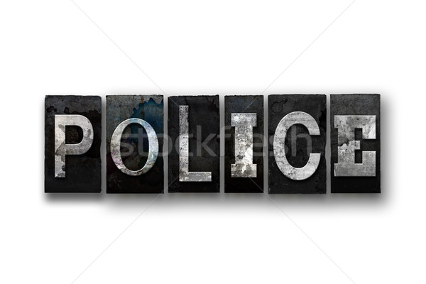 Police Concept Isolated Letterpress Type Stock photo © enterlinedesign