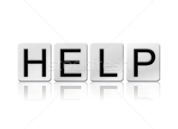 Help Isolated Tiled Letters Concept and Theme Stock photo © enterlinedesign