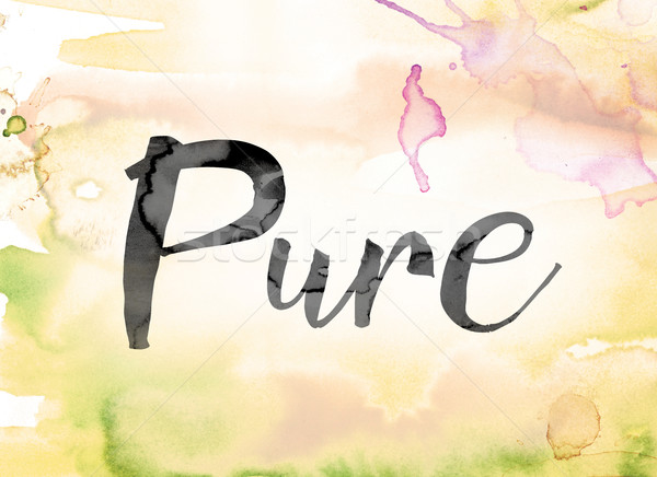 Pure Colorful Watercolor and Ink Word Art Stock photo © enterlinedesign