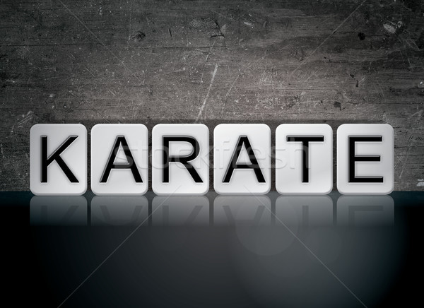 Karate Concept Tiled Word Stock photo © enterlinedesign