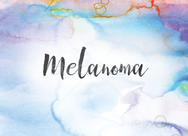 Melanoma Concept Watercolor and Ink Painting Stock photo © enterlinedesign
